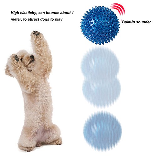 3 Pcs Pet Squeaky Chewing Balls Puppy Chew Toys Soft Stab Balls Cleaning Teeth Toys Play Balls With High Bounce For Large Medium Small Pet Dog Cat #TOP7