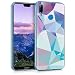 Produktbild kwmobile Hülle kompatibel mit Huawei P20 Lite - Handyhülle Silikon Case - Dreiecke Asymmetrie Hellblau Rosa Blau