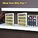 Acrylic Display Case for Bitty Pops Funko, 4 -Tiered Fluorescent Bitty Pop Display Shelf,Wall Mount Funko Bitty Pop Protector, Bitty Pop Case Mini Collection Display Case（4.4×1.2×5.9 Inches）