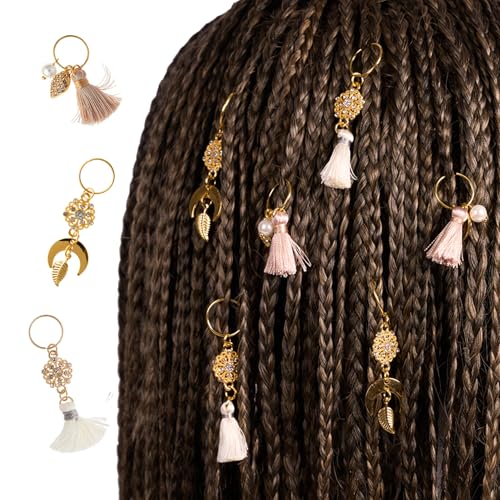 Red by Kiss Premium Luxury Braid Charms, Hair Decorative Accessories for Braids & Locs, Gold Silver Shiny, Lightweight & Durable (Luxury)