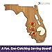 Totally Bamboo Florida State Shaped Serving & Cutting Board