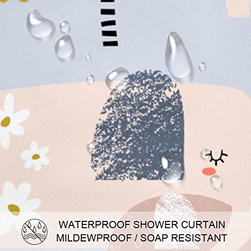 Rideau de douche imperméable éléphant coloré 183x183 cm - 4