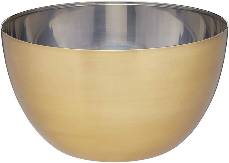 MasterClass Salad/Fruit Bowl, Stainless Steel, Brass Effect, 24 cm