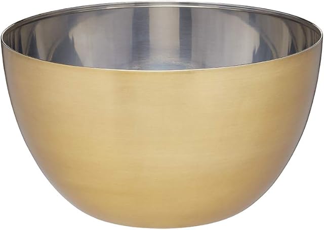 MasterClass Stainless Steel Bowl, Mixing Bowl, Salad and Shareable Dishes, 24 cm, Brass Effect