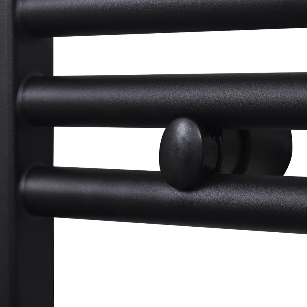 Genérico Radiador toallero de baño Curvo Negro 500 x 1160 mm,Casa y jardín,Electrodomésticos,Control del Clima,Radiadores,Negro,141915