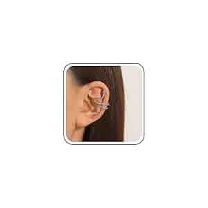 Amazon.com: Sttiafay Punk Snake Cuff Wrap Ear Cuffs Silver