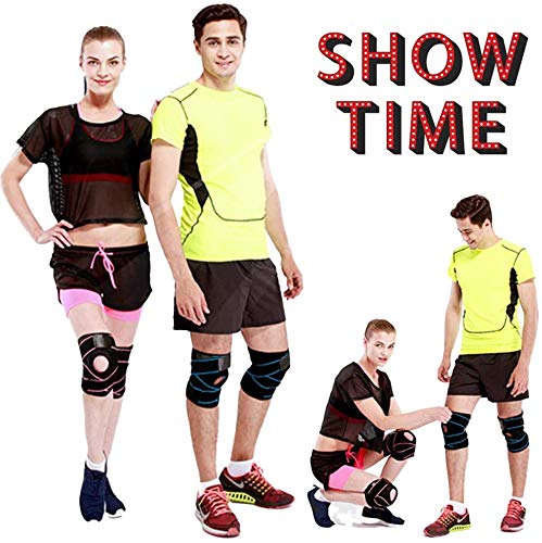 Image of Fay Bless Knee Support,Comfort Anti Slip Compression Knitting Knee Sports Neoprene Knee Brace with Elastic Strap for Running Sports