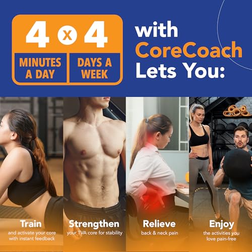 CoreCoach Biofeedback Device for Core Strength Training & Lower Back Support Pressure Biofeedback Devices for Home Use - Training System with Real-Time Feedback, Lumbar Air Pillow, & App Integration - Image 4