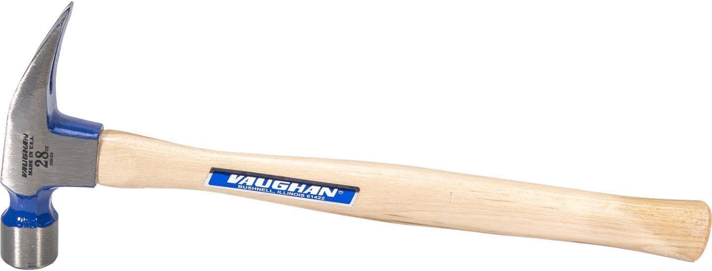Vaughan 106-20 28-oz Milled Face Super Framing Professional Rip Hammer with 18" Straight Hickory Handle (606M)