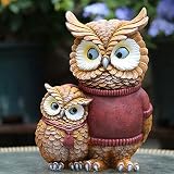 ZHJBD Garden Ornaments Outdoor Simulation Animal Owl Fox Waterproof Resin Garden Statue for Yard Lan