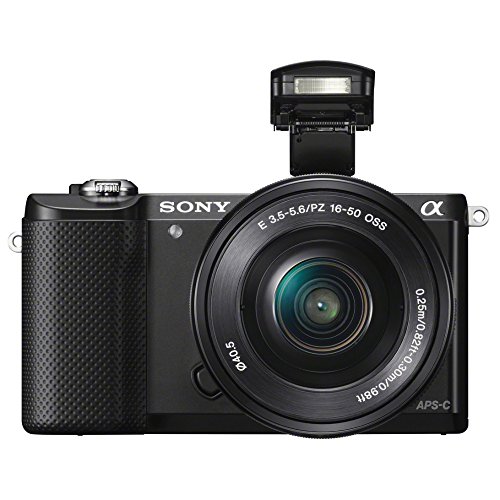 Sony ILCE-5000YB Appareil Photo Numérique Hybride, Capteur APS-C , 20 Mpix, + Objectif 16-50 mm Rétractable Noir + Objectif 55-210 mm Noir