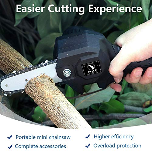 Mini Chainsaw Cordless Power Chain Saws, 4-Inch Portable 24V Electric Chainsaw, Pruning Shears Chainsaw for Courtyard Tree Branch Wood Cutting