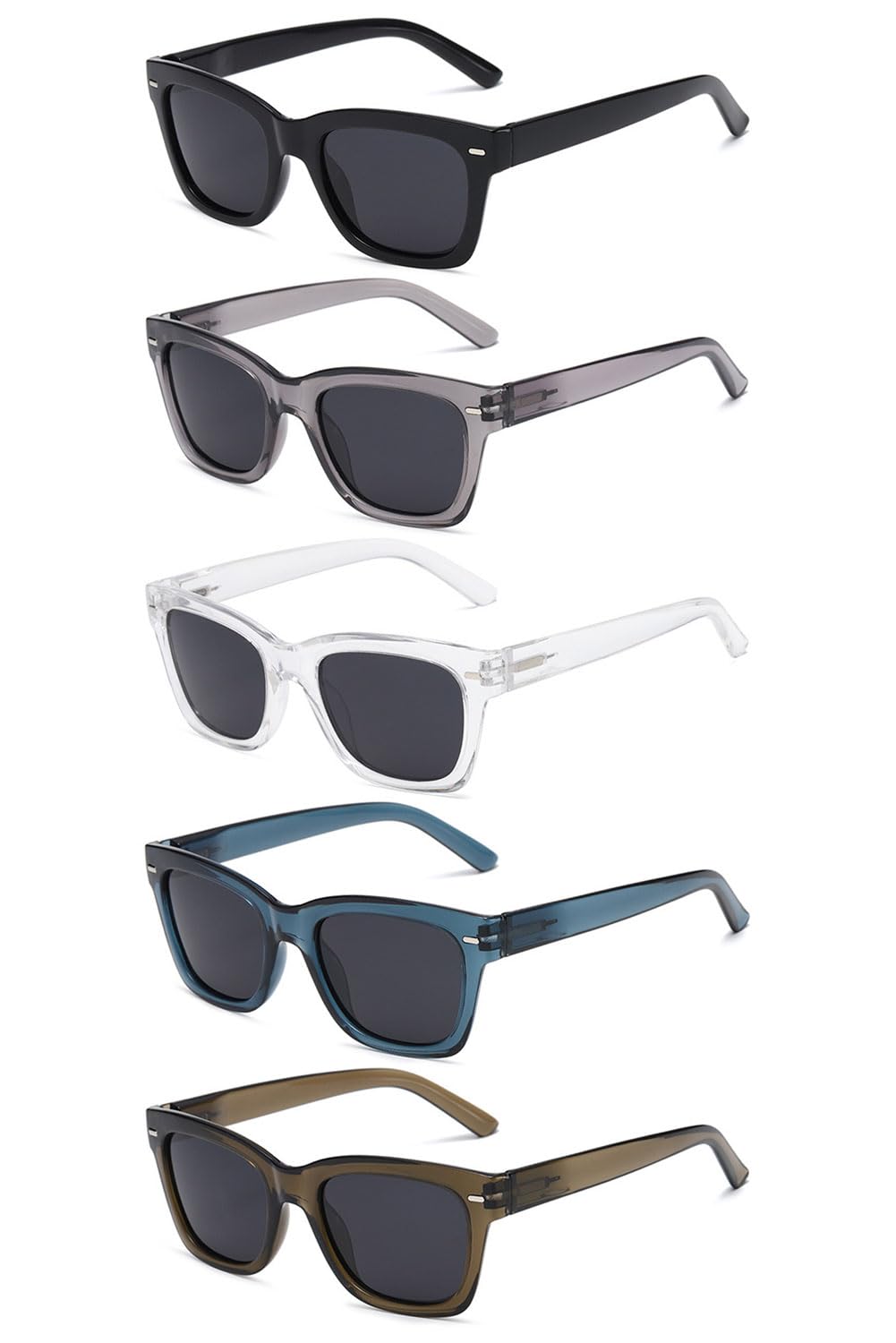 VEVESMUNDO Sonnenlesebrille Getönt Lesebrille mit Sonnenschutz Damen Herren Große Sehhilfe Sonnenbrille mit sehstärke 0,+1.0,+1.5,+2.0,+2.5,+3.0,+3.5,+4.0