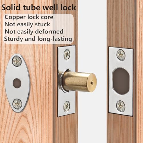 Ctyjia 1PCS Door Security Rack Bolt, Mortice Door Bolt with Star Key, Anti-Theft Door Lock Bolt, Security Mortice Rack Bolts - Image 4