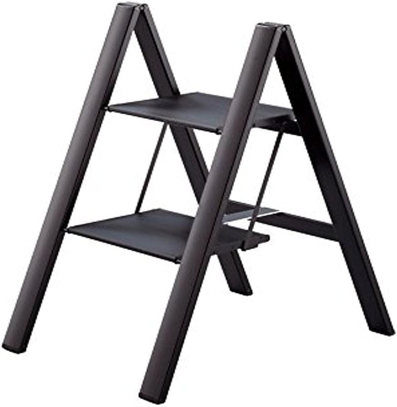 Hasegawa Ladders Slim Step Stool, 2, Black