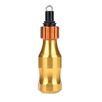 Aluminum 25mm Cartridge Grip with Needle Bar for Rotary Machines, Needle-depth Adjustable Gold