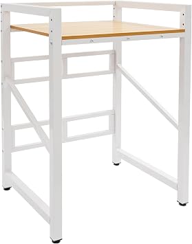 Washer Dryer Stacking Rack Stand, Height Adjustable Washer Dryer Machine Stacking Rack for Bathroom, Laundry Room White+Yellow