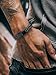 Richsteel Christmas Gifts for Men-Mens Stainless Steel Bracelet, Black Mens Bracelet Men Accessories Fashion Jewlery