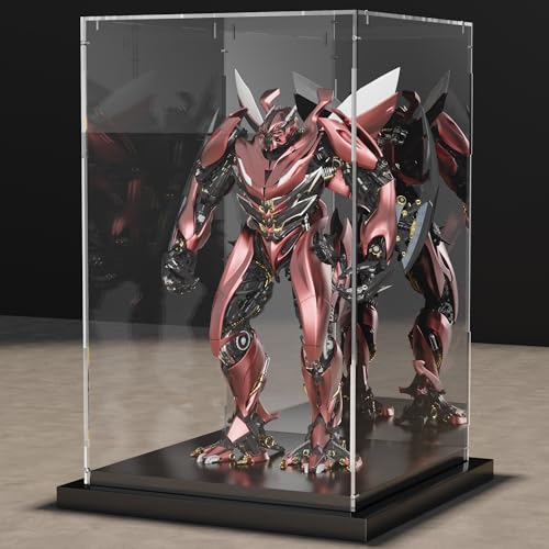 Acrylic Display Case for Collectibles with Mirror Base