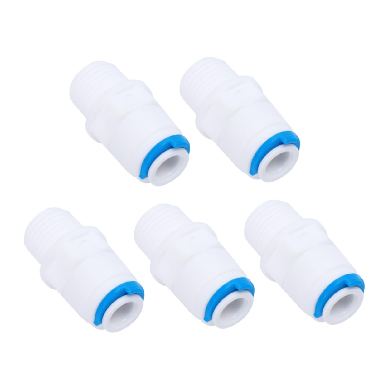 Cabilock Water Purifier Adaptor Set 5pcs Quick Connectors Straight Pe Fittings 2 Points Connectors