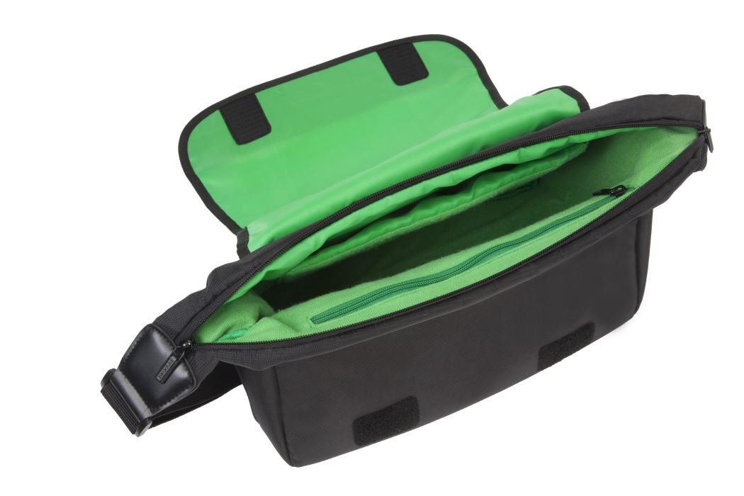 RIVACASE 7450hochwertige gepolsterte SLR Foto- Kamera- Tasche für DSLR Kameras und Zubehör, kompatibel mit den meisten Spiegelreflexkameras / schwarz grün