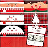 MISS FANTASY 36 Pcs Cute Cartoon Christmas Cash Gift Envelopes Xmas Greeting Cards Holiday Money/Gif