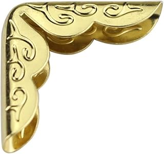 IWOWHERO 150 Peças Protetores De Cantos De Álbum Protetores De Canto De Livro Protetores De Cantos De Scrapbooking Decoração De Latão Protetores De Cantos De Livros De Latão Protetores De