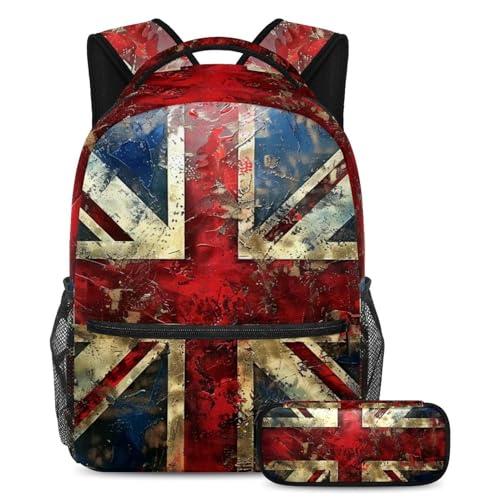 Sac à dos drapeau Union Jack grand volume pour ranger tous les grands classeurs