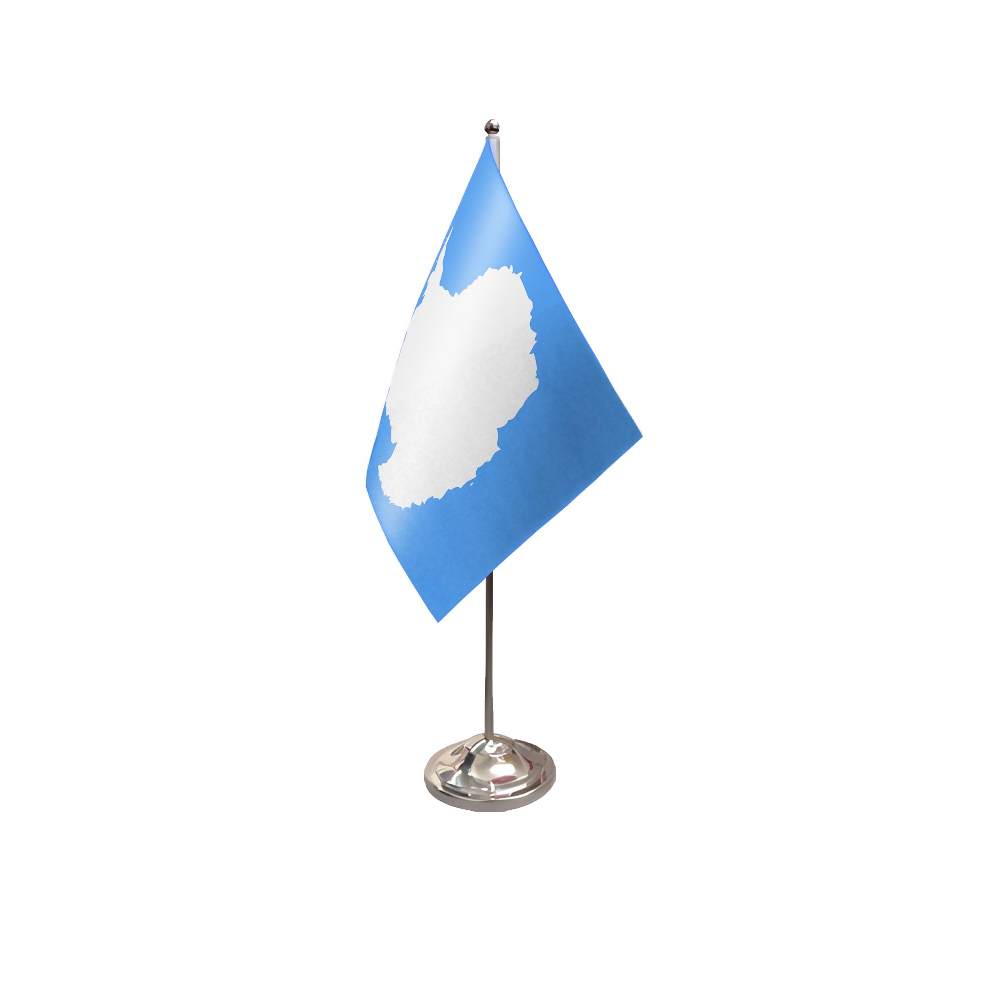 Flagtex Antarctica Satin Table Flag With Chrome Pole & Base