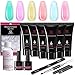 Produktbild Makartt Jelly Translucent Poly Nail Extension Gel Kit, 6 Pastell Poly Nail Farben 15ML Nail Extension Gel Builder Gel mit Slip Solution All-in-One Nail Art Ausrüstung für Anfänger Kit