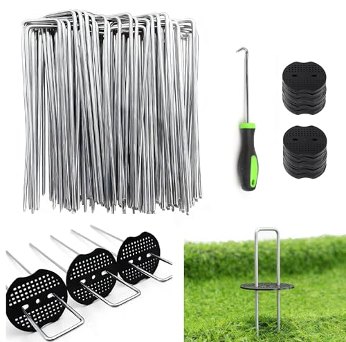 Piquets en tissu d'aménagement paysager robustes en acier galvanisé de 25,4 cm