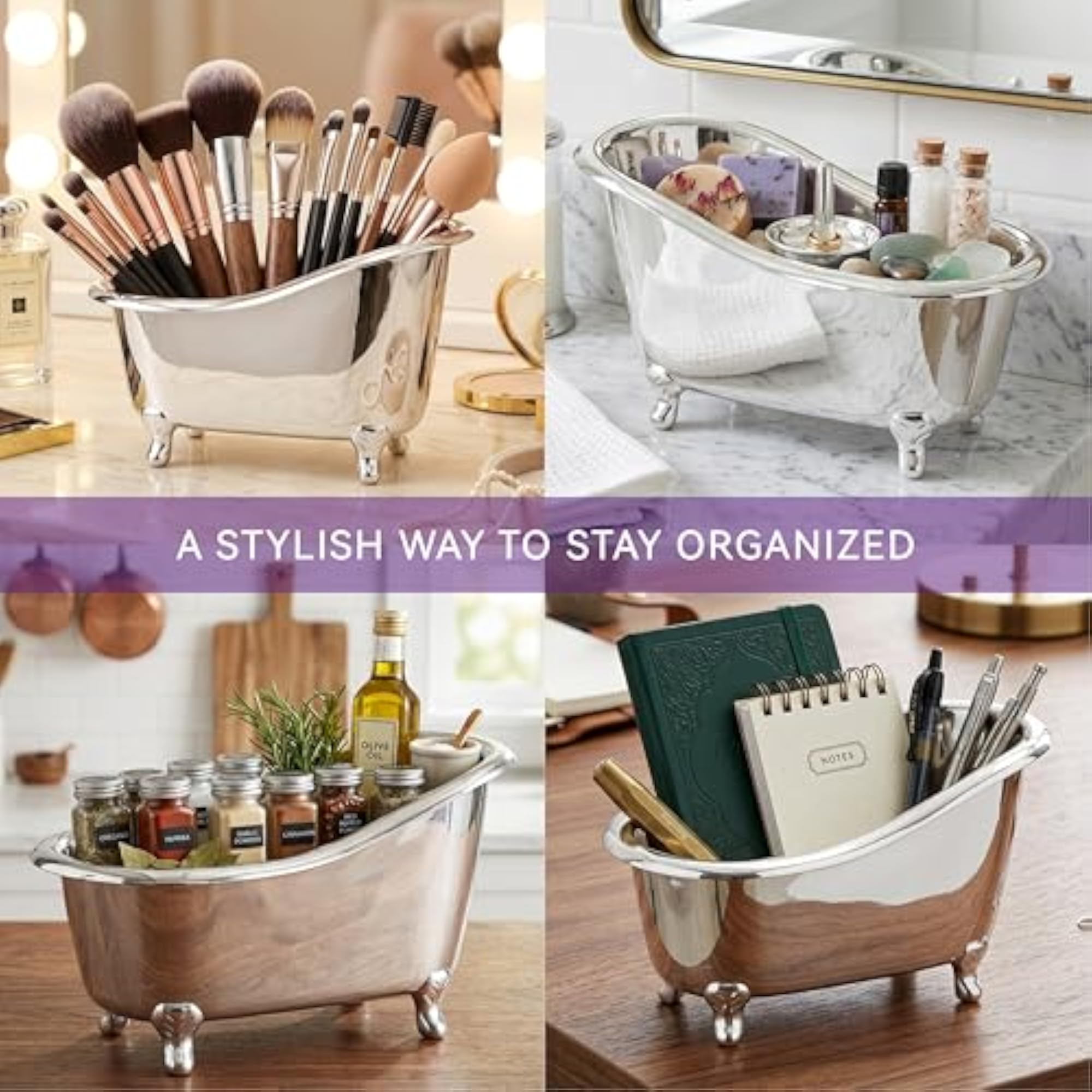 Luxurious Lavender Gift Basket, 8Pc Spa Set for Women