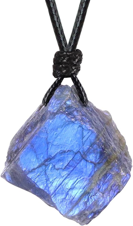 Natural Gemstone Pendant Necklace Healing Crystal Choker Necklace