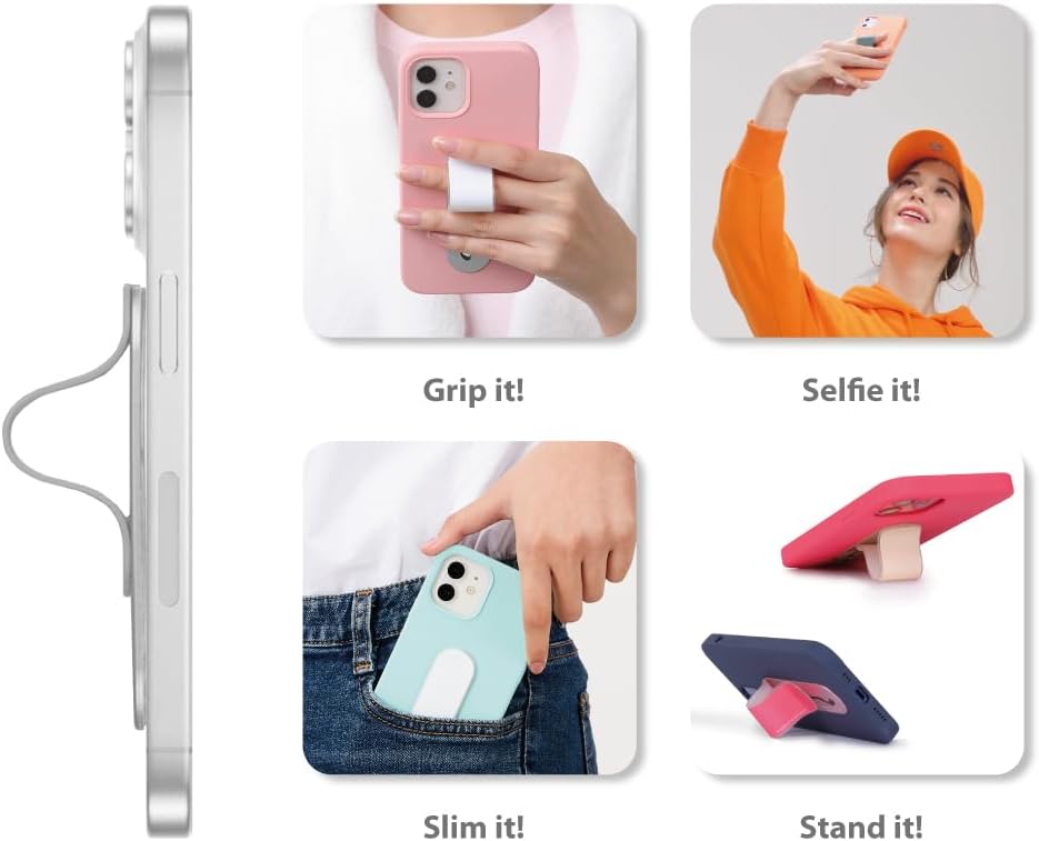 Momostick Premium Flatstick Collection, Slim Phone Grip and Stand, Adjustable Finger Loop Holder for All Smartphones, Universal and Pocket-Friendly Selfie Stand image 2
