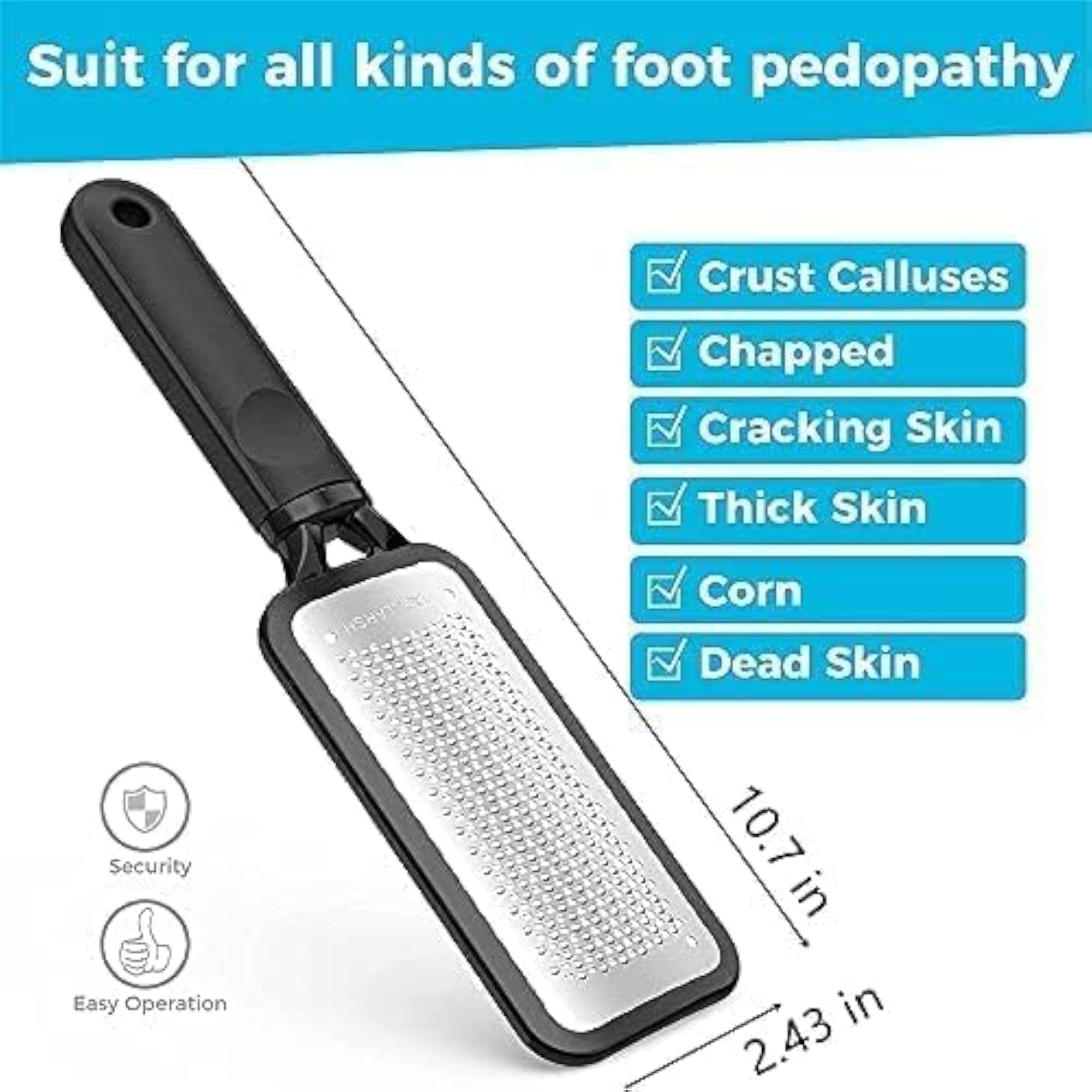 Leg, Heel & Foot Scrubber for Dead Skin Removal