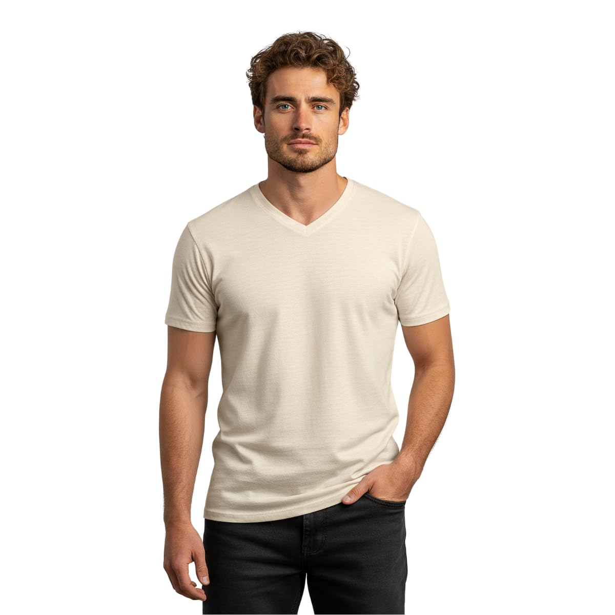 menique Camiseta de manga corta para hombre, 100 % merino, camiseta térmica ligera para hombre, capa base, transpirable, cuello redondo, para viajes al aire libre y senderismo