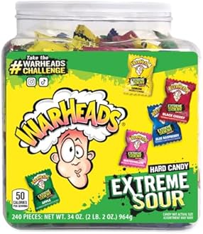WARHEADS TUB SOUR HARD CANDY 240 PC