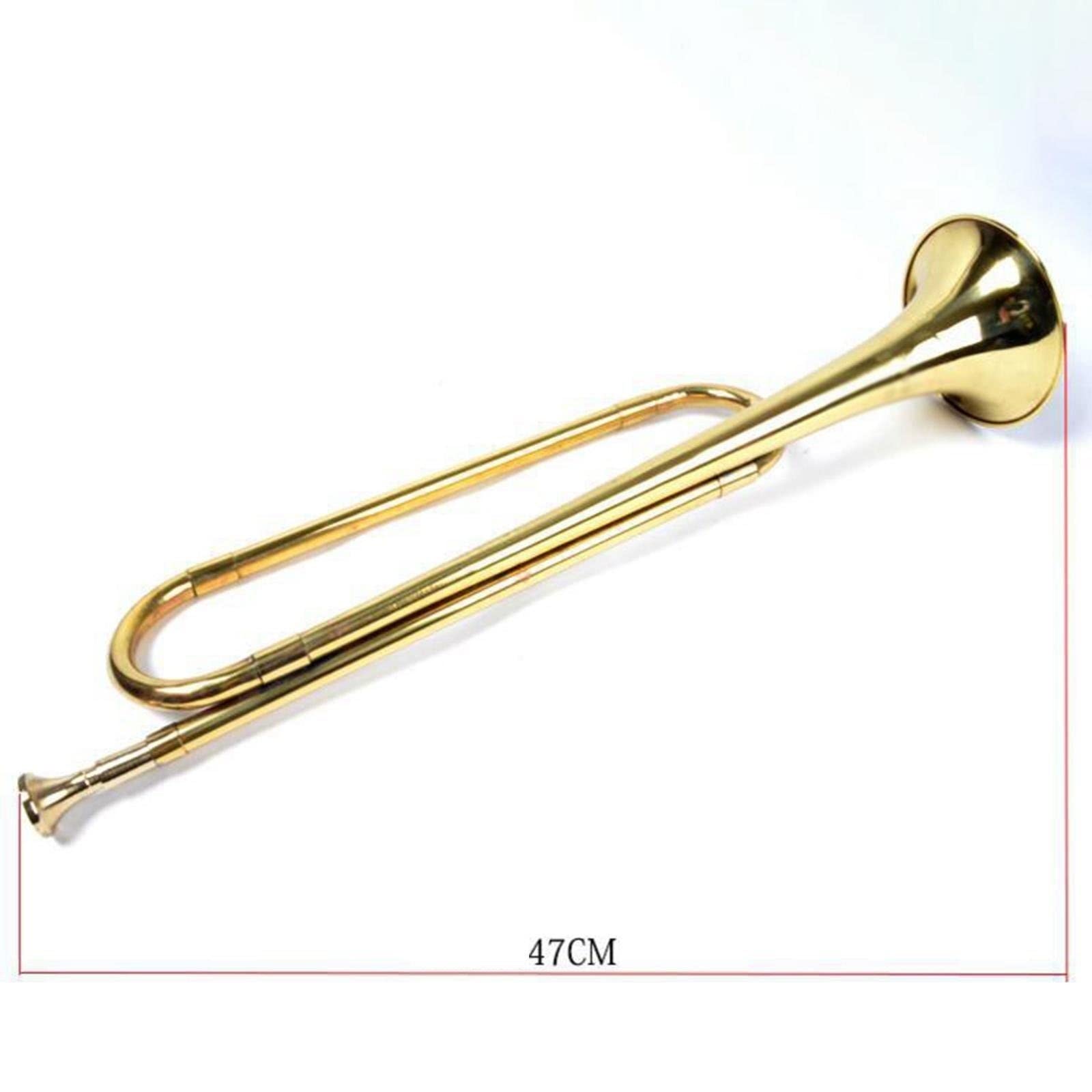 klakson Trąbka BB Bugle Brass 47cm trąbka przenośna dla zespołu profesjonalne prezenty muzyczne dla dzieci