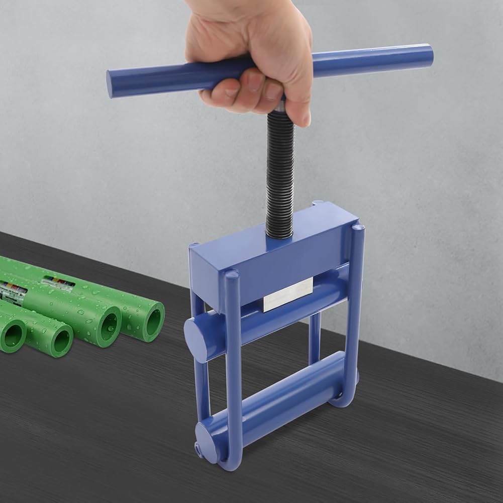 DN63 Pipe Squeeze-Off Tool, Portable Pipe Clamp Manual Pipe Shut Off Tool for PE, PVC, PPR, PP Pipes, Applicable Pipe Diameter 0-63mm Blue