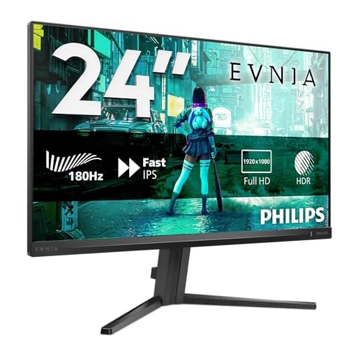 PHILIPS Evnia 24M2N3200S - 24 Zoll Full HD Gaming Monitor, 180 Hz, 1 ms, FreeSync Prem., G-Sync comp., HDR10 (1920x1080, 1x DisplayPort 1.4, 2X HDMI 2.0) schwarz-grau