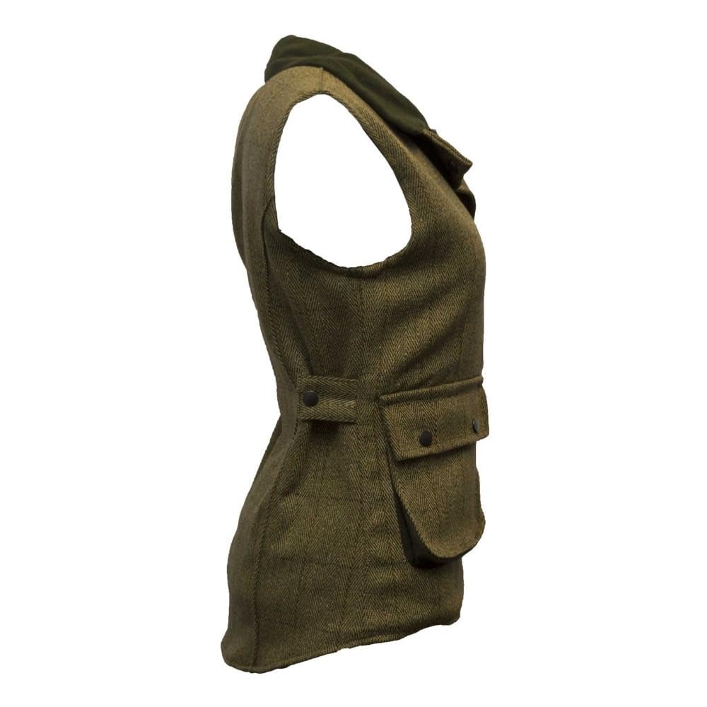 Walker and Hawkes - Bayston - Chaleco de Tweed para Mujer - Inspirado en la hípica y la Caza