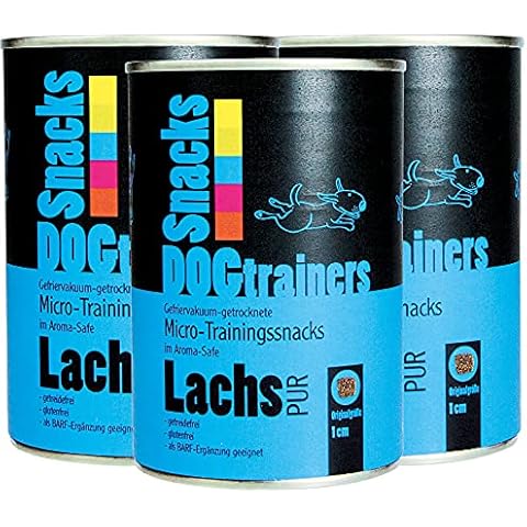DOGTRAINERS Lachs PUR 3 x 110g getreidefrei glutenfrei als Barf-Ergänzung geeignet 100% Lachs ca. 100 Stück Cover
