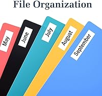 Vista 5 de Hehua 91330 10697 Recambio de cinta para etiquetadora, 10 unidades, compatible con recambios Dymo de 0.472 in x 13.1 ft 1/2 x 13 papel negro sobre