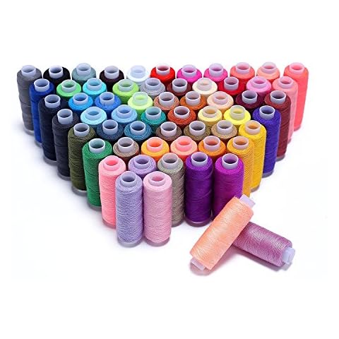 Hamhsin Sewing Thread Assortment Coil 60 Colors 250 Yards Each Polyester Thread Sewing Kit All Purpose for Hand and Machine Sewing Cover