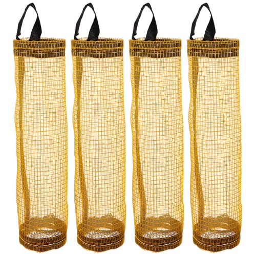 OKUMEYR 4個 ナイロン製プラスチックバッグホルダー 吊り下げ収納 壁掛けゴミ袋オーガナイザー キッチン 浴室 クローゼット用省スペース収