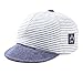 Produktbild JUNGEN Unisex Streifen Baseball Kappe Kinder Sonnenschutz Hut Mütze für Baby von 1-3 Jahren Sonnenhut, Grau