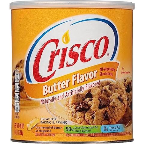 Crisco Butter Flavor All-Vegetable Shortening, 48 Ounce Cover