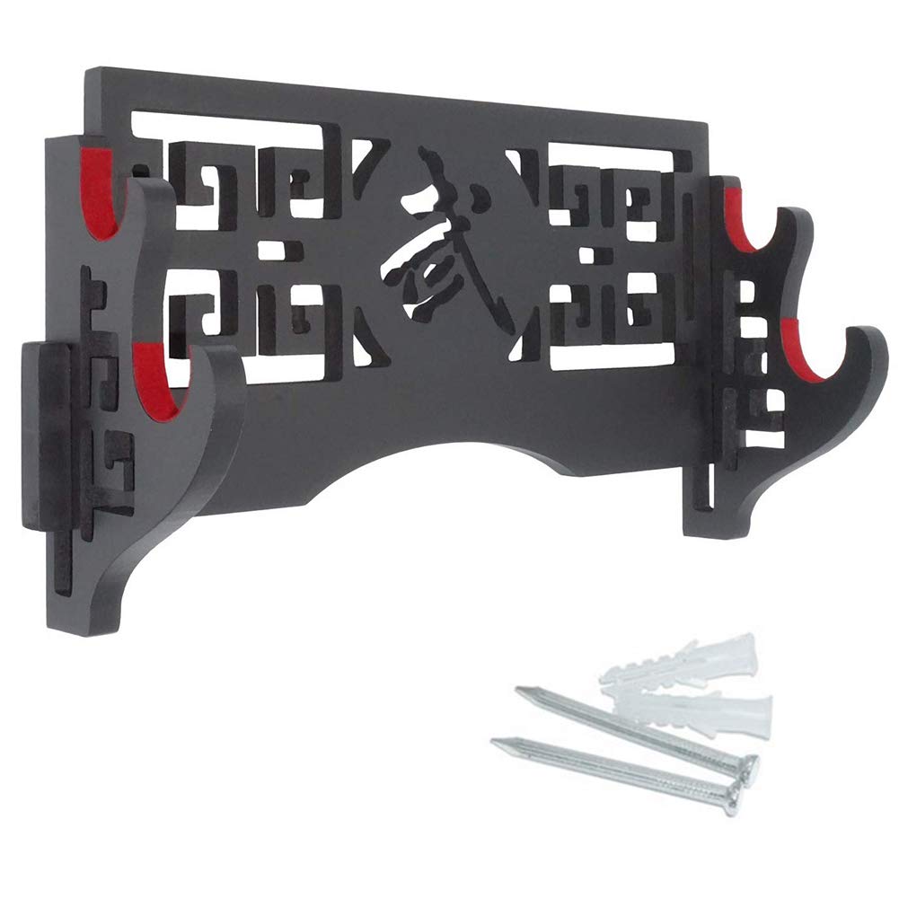 JIZHU Sword Holder Wall Mount Sword Stand Japanese Samurai Sword Display Rack Hanger and Standard Swords ? ?1-4 Tier ?-2-Tier