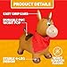 Waddle Bouncy Animal Hopper - Inflatable Hopping Animals, Indoors and Outdoors Fun, Pump Included, Riding Toys for Boys and Girls Ages 2 Years and Up, Brown Horse