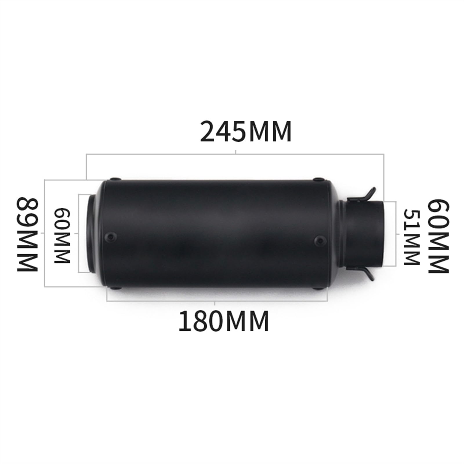 Escape De Motocicleta Catalizador Modificado Tubo De Enlace Medio Silenciador De 51MM Para DUCATI Monster 821 Monster 1200 1200S 2014 2015 2016 (Color : C)